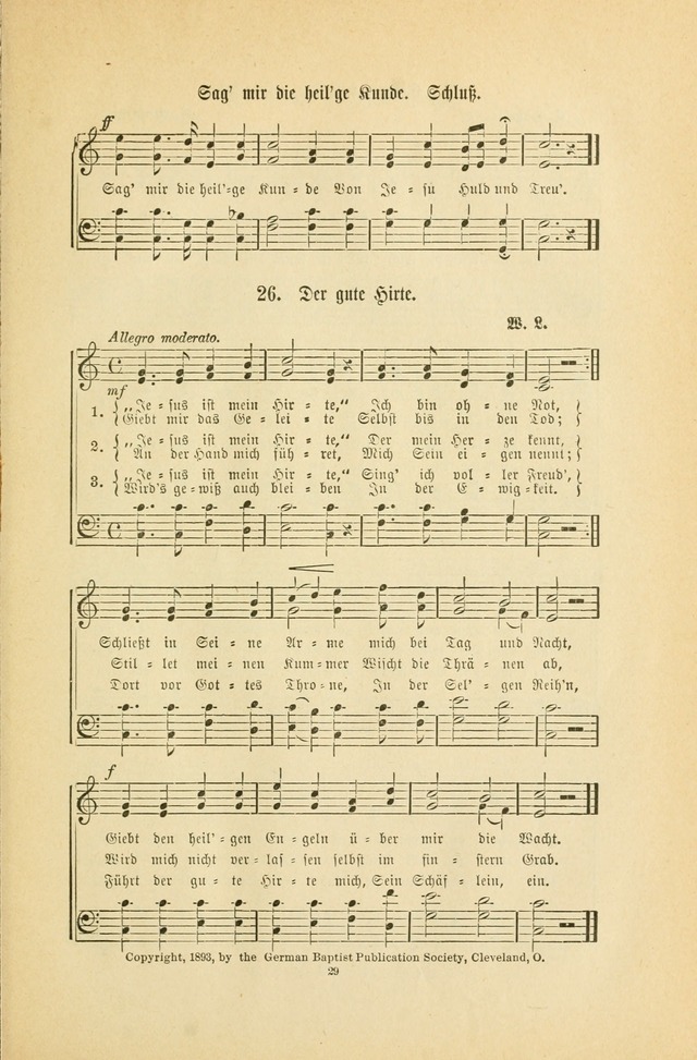 Frohe Lieder und Brüder-Harfe: eine Sammlung von Liedern für Sonntagschulen und Jugendvereine (Spezialle Aufl.) page 29