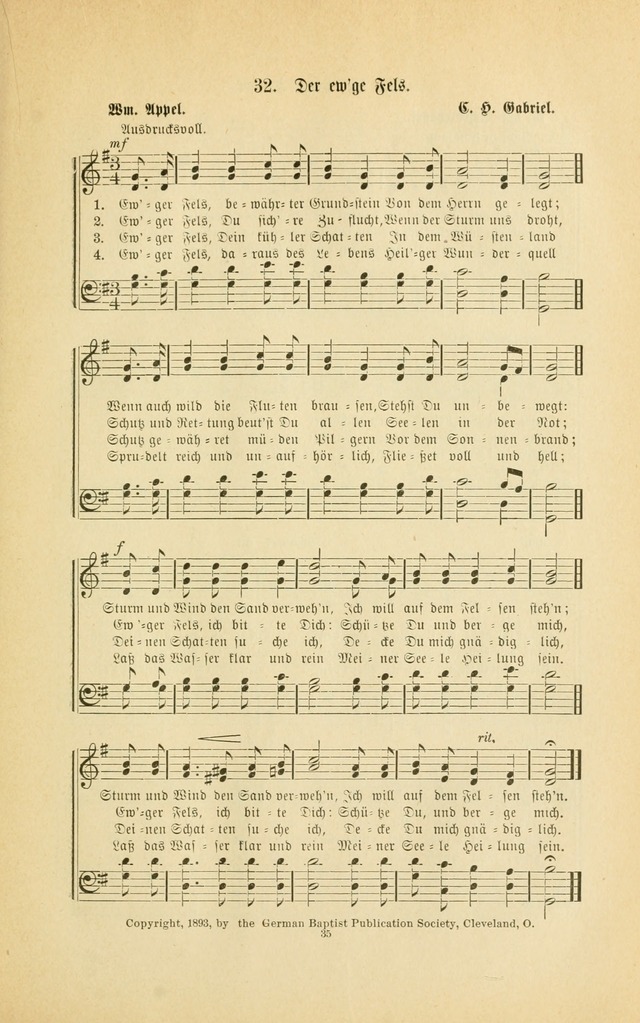 Frohe Lieder und Brüder-Harfe: eine Sammlung von Liedern für Sonntagschulen und Jugendvereine (Spezialle Aufl.) page 35