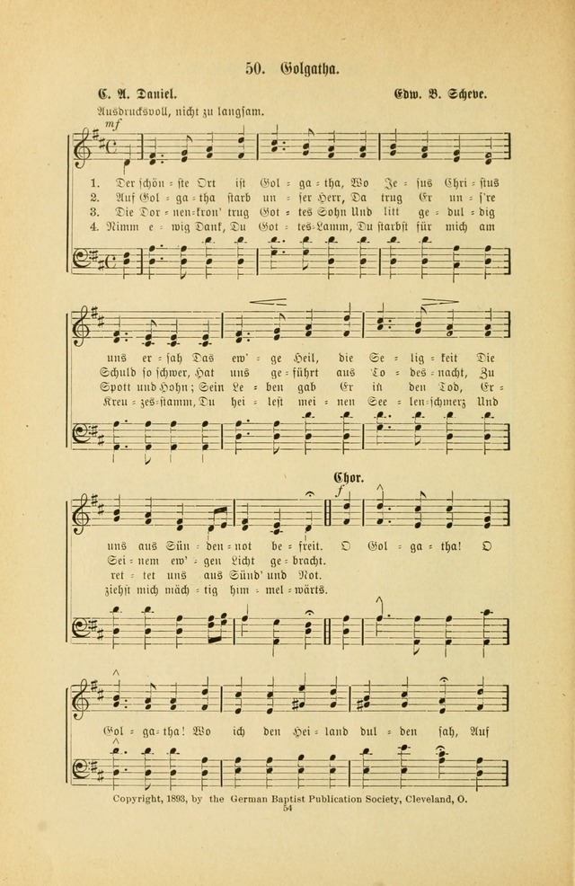 Frohe Lieder und Brüder-Harfe: eine Sammlung von Liedern für Sonntagschulen und Jugendvereine (Spezialle Aufl.) page 54
