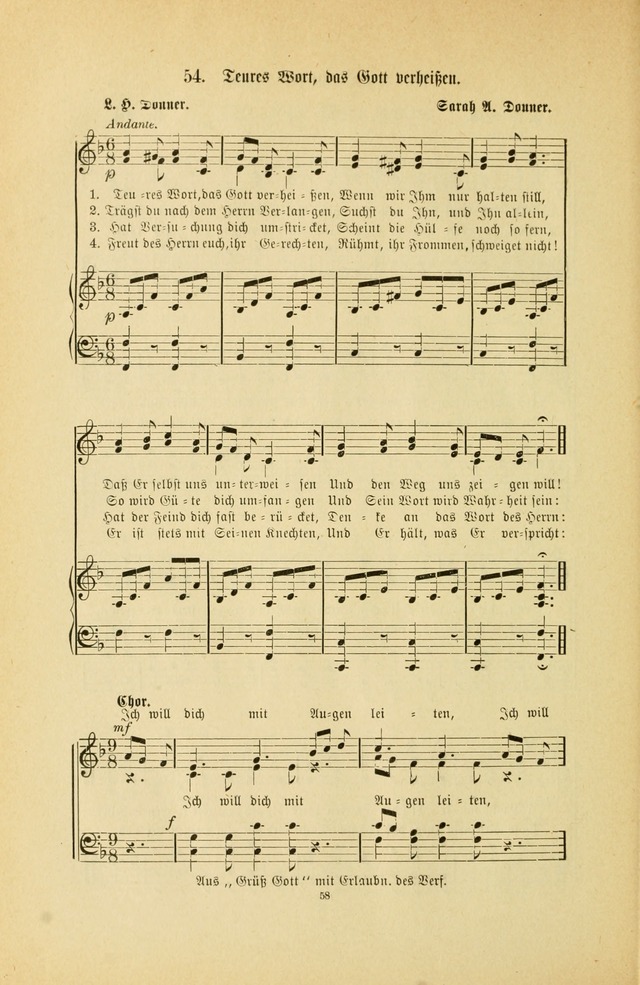 Frohe Lieder und Brüder-Harfe: eine Sammlung von Liedern für Sonntagschulen und Jugendvereine (Spezialle Aufl.) page 58