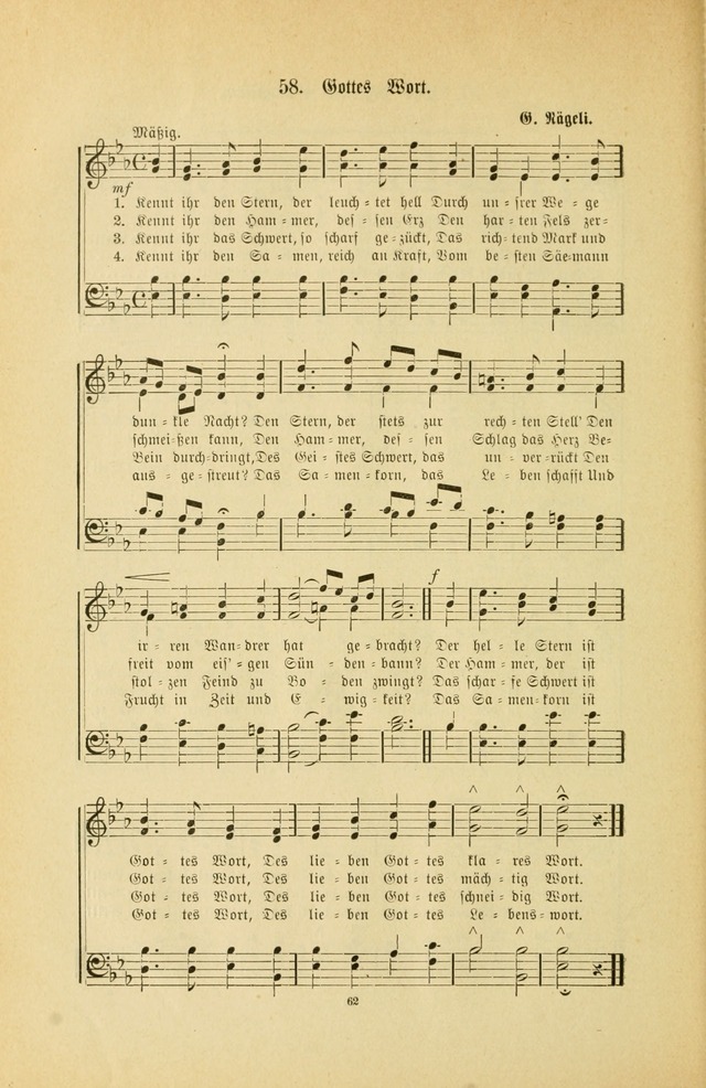 Frohe Lieder und Brüder-Harfe: eine Sammlung von Liedern für Sonntagschulen und Jugendvereine (Spezialle Aufl.) page 62