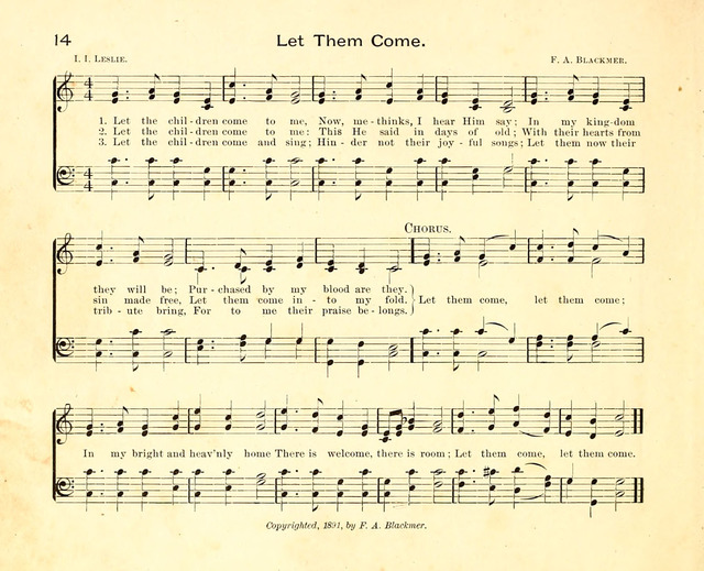 Fair as the Morning. Hymns and Tunes for Praise in the Sunday-School page 12