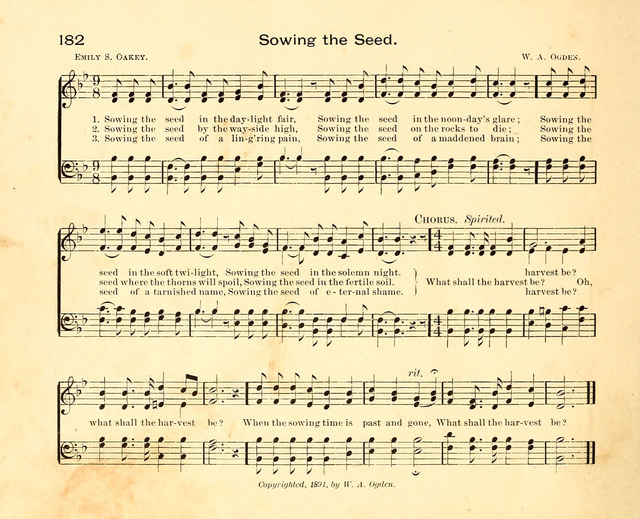 Fair as the Morning. Hymns and Tunes for Praise in the Sunday-School page 180