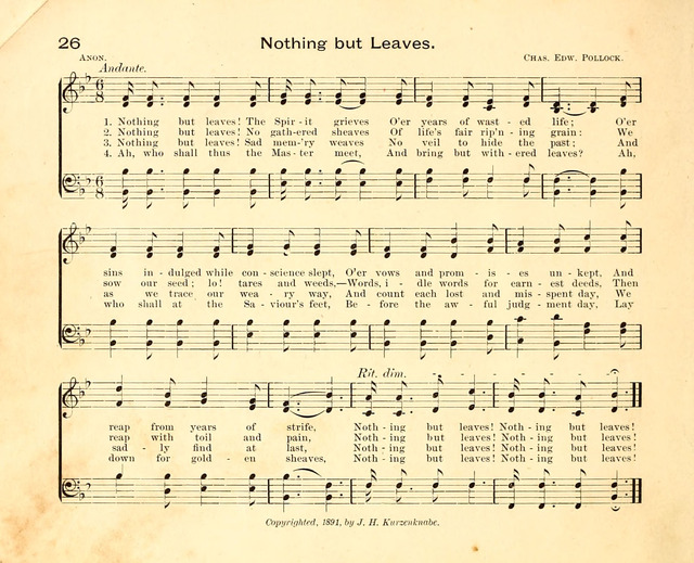 Fair as the Morning. Hymns and Tunes for Praise in the Sunday-School page 24