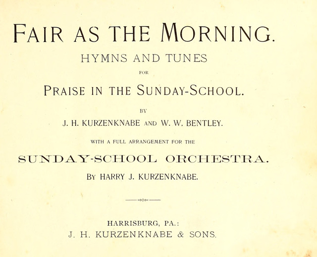 Fair as the Morning. Hymns and Tunes for Praise in the Sunday-School page vi