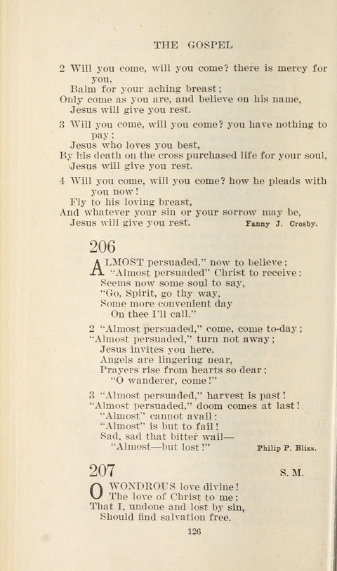 Free Methodist Hymnal page 126