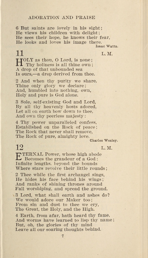 Free Methodist Hymnal page 7