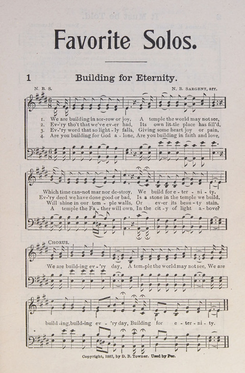 Favorite Solos: a compilation of solos, duets, trios and quartets page 1