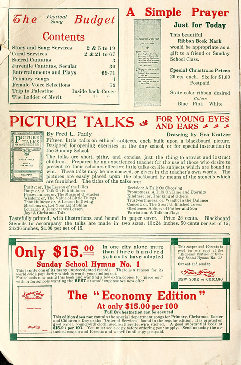 The Festival Song Budget, Christmas page i