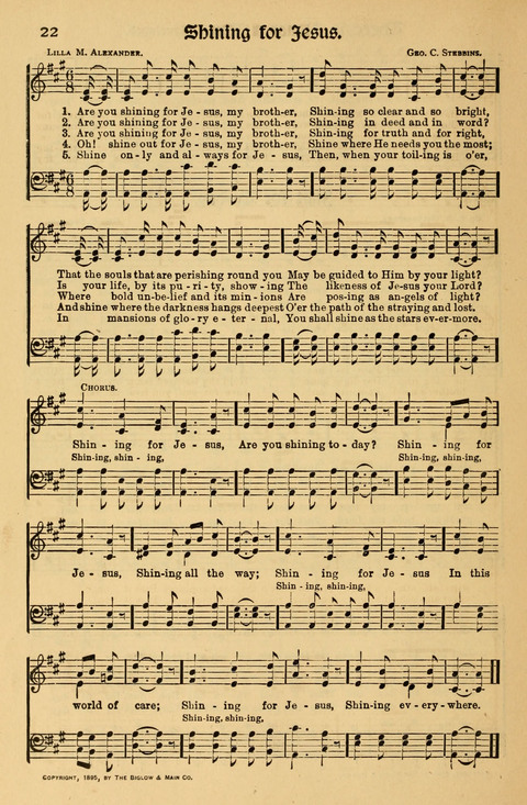 Favorite Sacred Songs: containing Solos, Duetts, Quartettes and Choruses for the Church and Home page 22