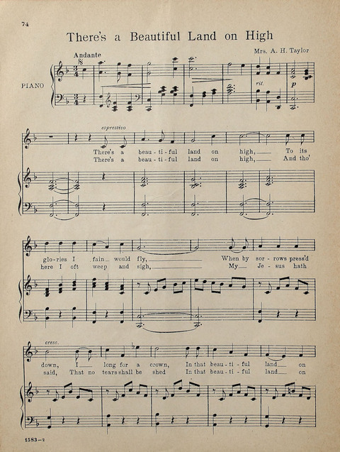 Favorite Sacred Songs for Church and Home page 72