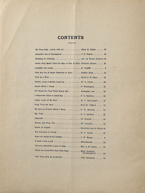 Favorite Sacred Songs for Church and Home page iii