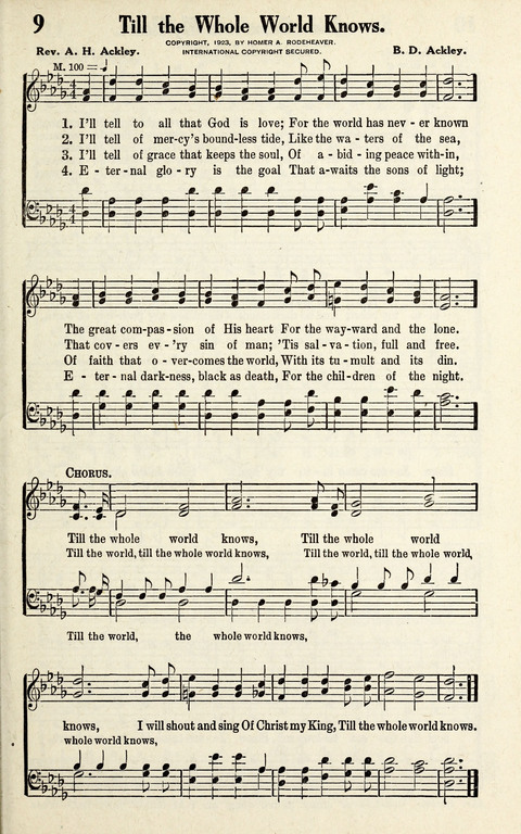 Favorite Selections from Victorious Service Songs: Designed for Conventions and Other Special Occasions page 9