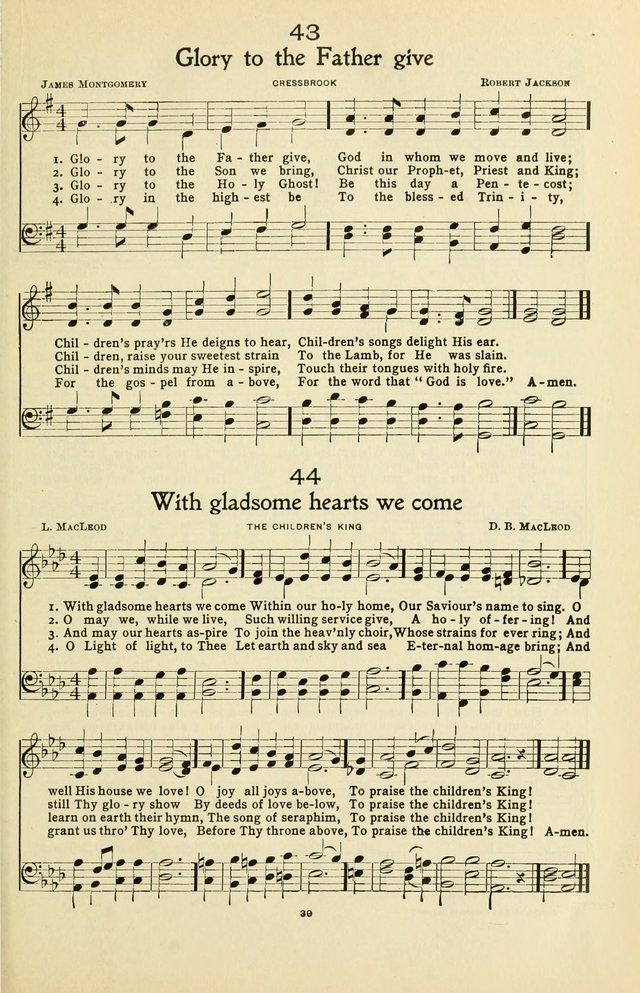 Gloria: a hymnal for use in Sunday schools, young people