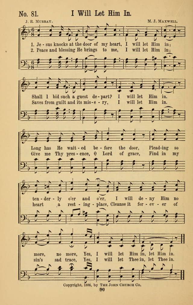 The Great Awakening: a choice collection of new and standard gospel songs page 88