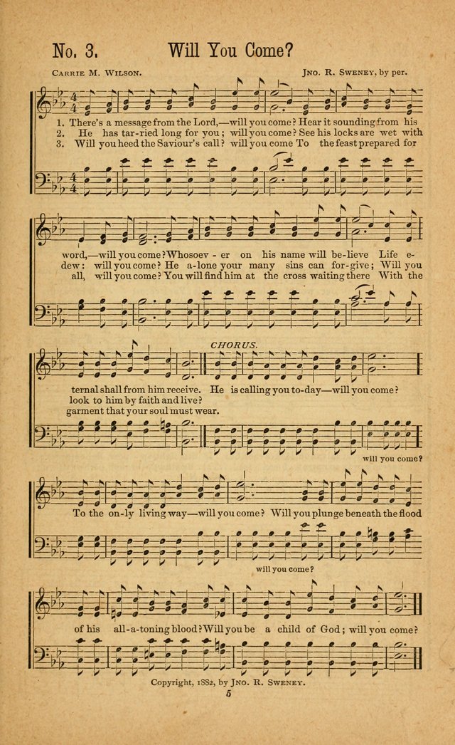 The Gospel Awakening: a collection of original and selected "hymns and spiritual songs" for the use in gospel meetings everywhere page 5