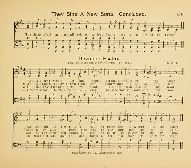Gates Ajar: a collection of hymns and tunes for use in Sunday schools, praise and prayer meetings page 101