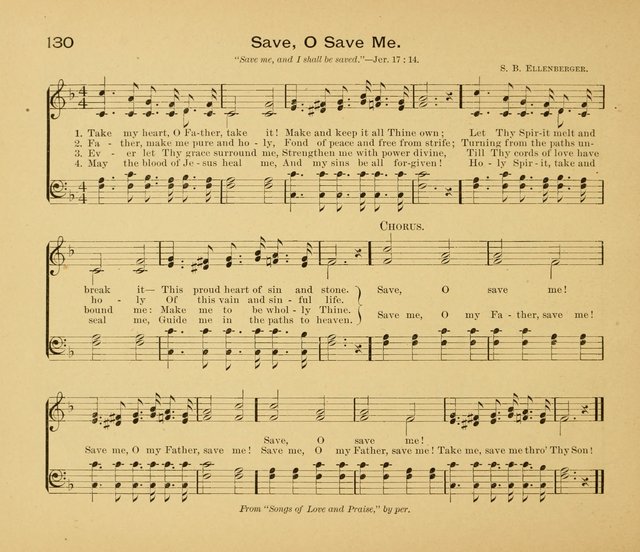 Gates Ajar: a collection of hymns and tunes for use in Sunday schools, praise and prayer meetings page 130