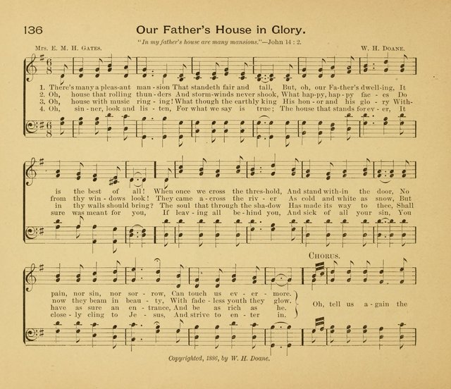 Gates Ajar: a collection of hymns and tunes for use in Sunday schools, praise and prayer meetings page 136