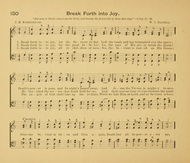 Gates Ajar: a collection of hymns and tunes for use in Sunday schools, praise and prayer meetings page 150