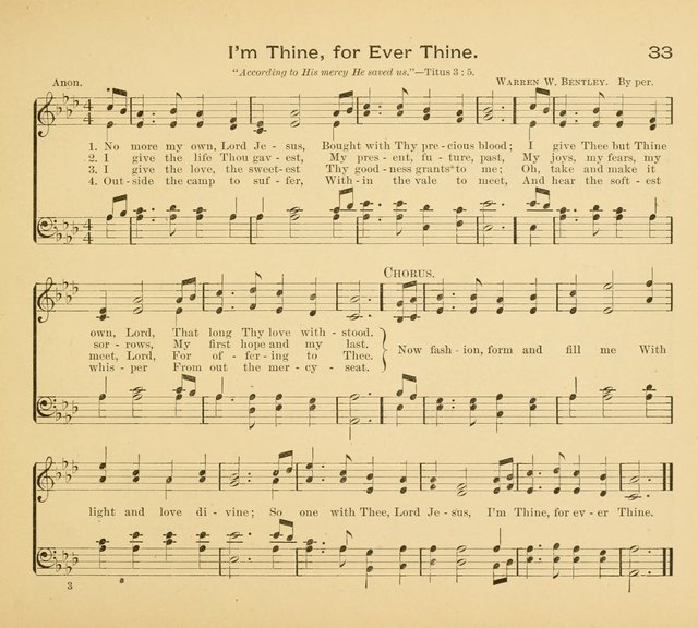 Gates Ajar: a collection of hymns and tunes for use in Sunday schools, praise and prayer meetings page 33