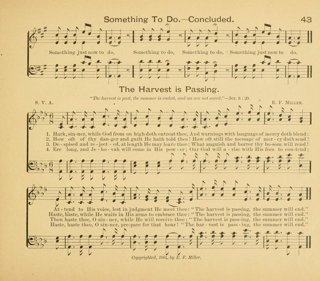 Gates Ajar: a collection of hymns and tunes for use in Sunday schools, praise and prayer meetings page 43