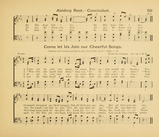 Gates Ajar: a collection of hymns and tunes for use in Sunday schools, praise and prayer meetings page 59