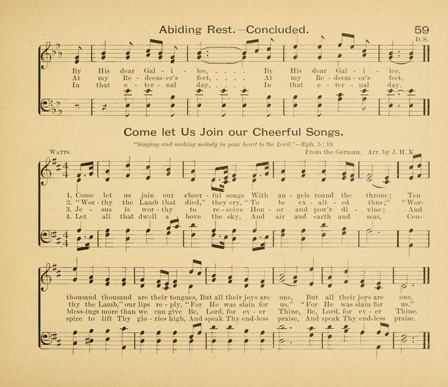Gates Ajar: a collection of hymns and tunes for use in Sunday schools, praise and prayer meetings page 59