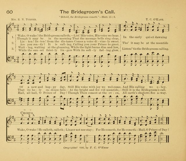 Gates Ajar: a collection of hymns and tunes for use in Sunday schools, praise and prayer meetings page 60