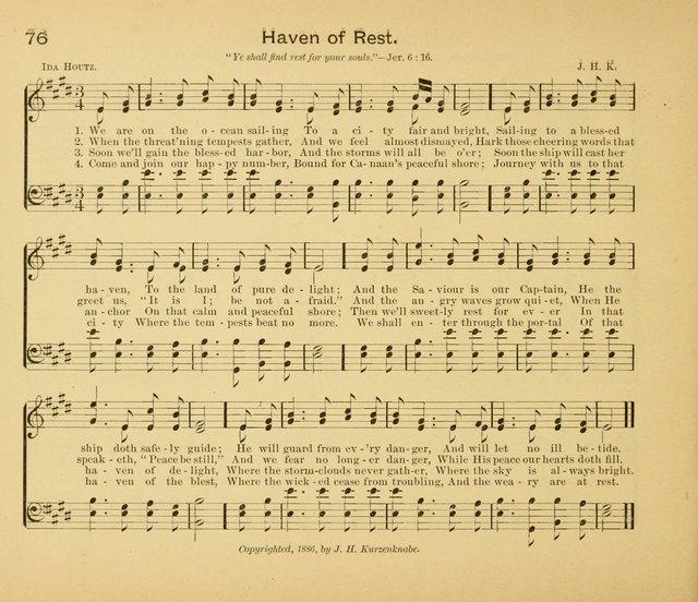 Gates Ajar: a collection of hymns and tunes for use in Sunday schools, praise and prayer meetings page 76
