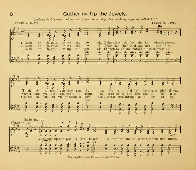 Gates Ajar: a collection of hymns and tunes for use in Sunday schools, praise and prayer meetings page 8