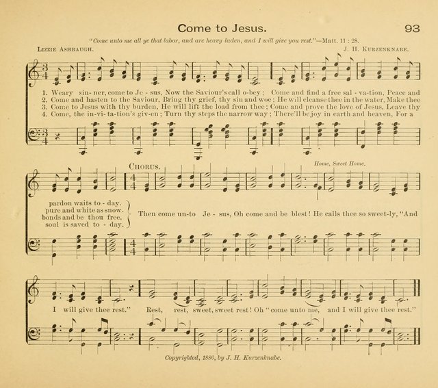 Gates Ajar: a collection of hymns and tunes for use in Sunday schools, praise and prayer meetings page 93