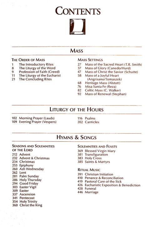 Glory and Praise (3rd. ed.) page v