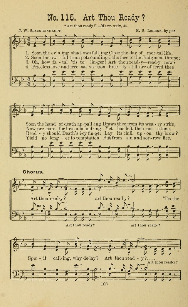 Gospel Bells: a collection of new and popular songs for the use of Sabbath schools and gospel meetings page 108