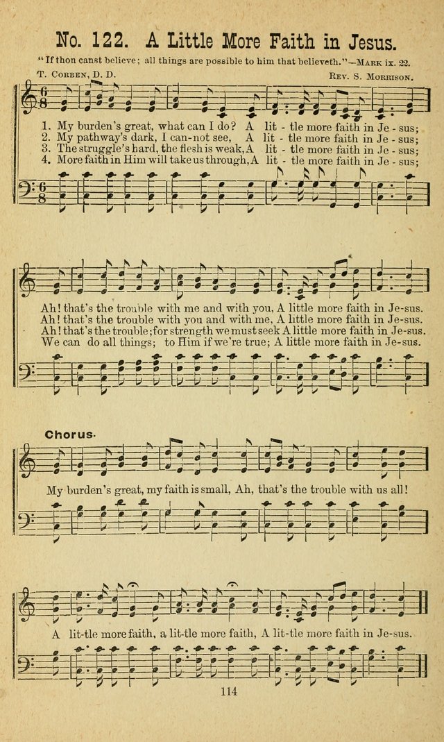 Gospel Bells: a collection of new and popular songs for the use of Sabbath schools and gospel meetings page 114