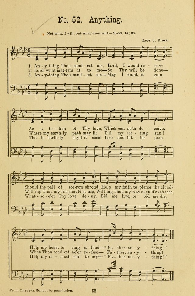 Gospel Bells: a collection of new and popular songs for the use of Sabbath schools and gospel meetings page 53