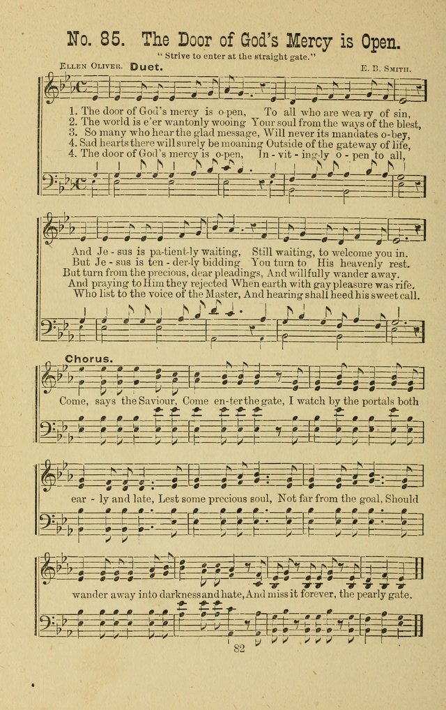 Gospel Bells: a collection of new and popular songs for the use of Sabbath schools and gospel meetings page 82