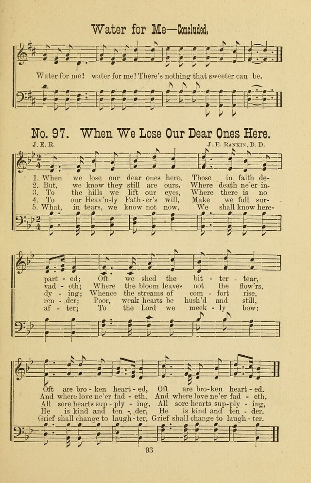 Gospel Bells: a collection of new and popular songs for the use of Sabbath schools and gospel meetings page 93