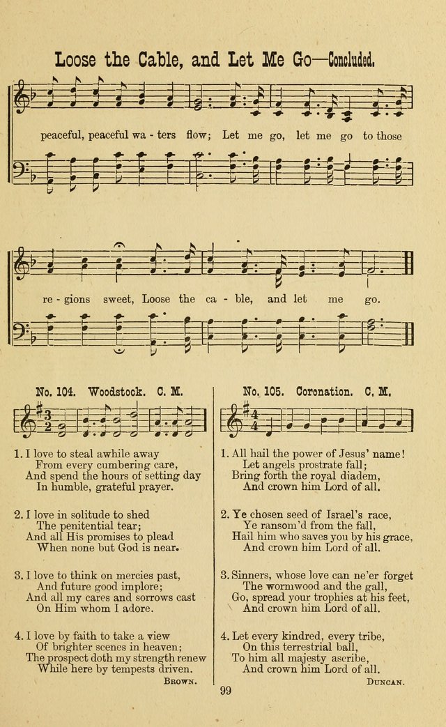 Gospel Bells: a collection of new and popular songs for the use of Sabbath schools and gospel meetings page 99