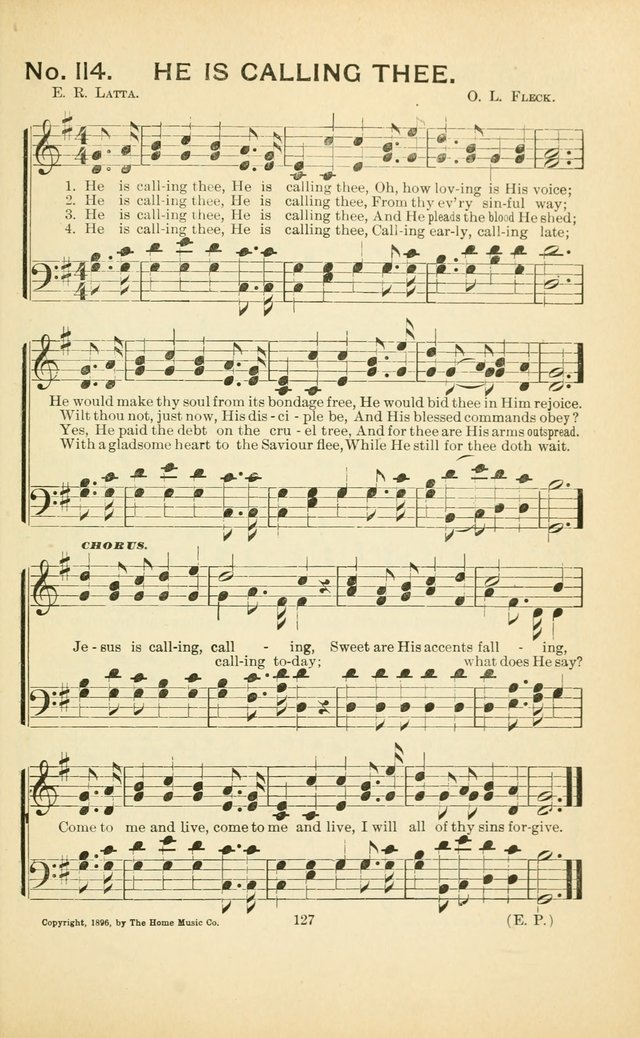Glory Bells: a collection of new hymns and new music for Sunday-schools, gospel meetings, revivals, Christian Endeavor societies, Epworth Leagues, etc.  page 125