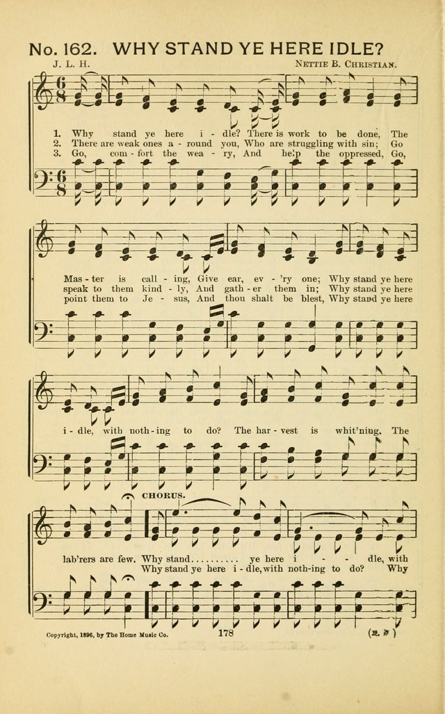 Glory Bells: a collection of new hymns and new music for Sunday-schools, gospel meetings, revivals, Christian Endeavor societies, Epworth Leagues, etc.  page 176