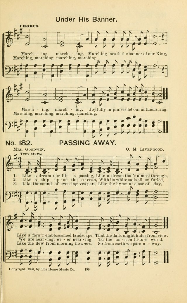 Glory Bells: a collection of new hymns and new music for Sunday-schools, gospel meetings, revivals, Christian Endeavor societies, Epworth Leagues, etc.  page 197
