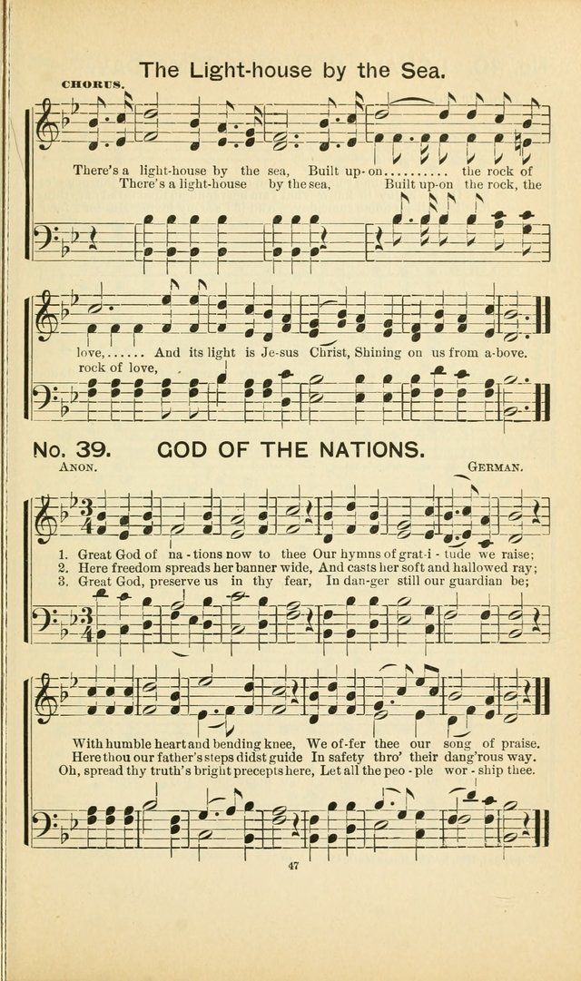 Glory Bells: a collection of new hymns and new music for Sunday-schools, gospel meetings, revivals, Christian Endeavor societies, Epworth Leagues, etc.  page 45