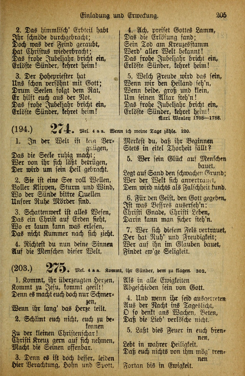Gesangbuch der Bischöflichen Methodisten-Kirche: in Deutschalnd und der Schweiz page 203