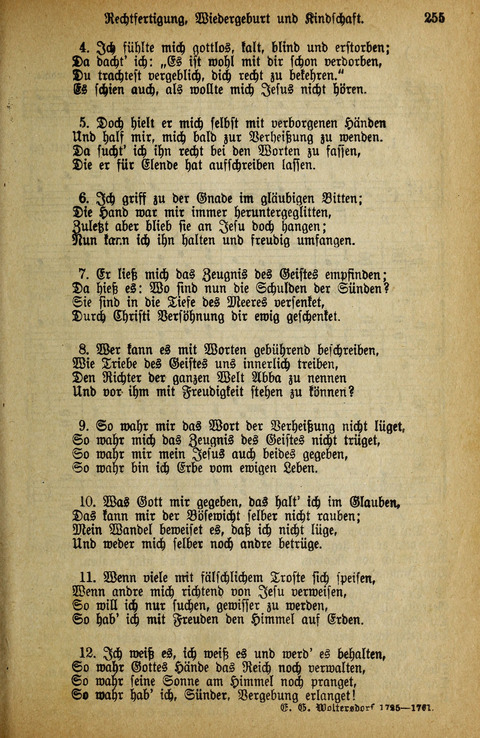 Gesangbuch der Bischöflichen Methodisten-Kirche: in Deutschalnd und der Schweiz page 255