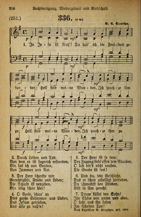 Gesangbuch der Bischöflichen Methodisten-Kirche: in Deutschalnd und der Schweiz page 256