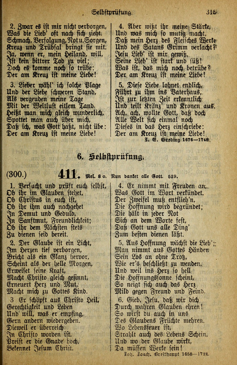 Gesangbuch der Bischöflichen Methodisten-Kirche: in Deutschalnd und der Schweiz page 315