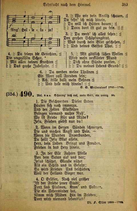 Gesangbuch der Bischöflichen Methodisten-Kirche: in Deutschalnd und der Schweiz page 383