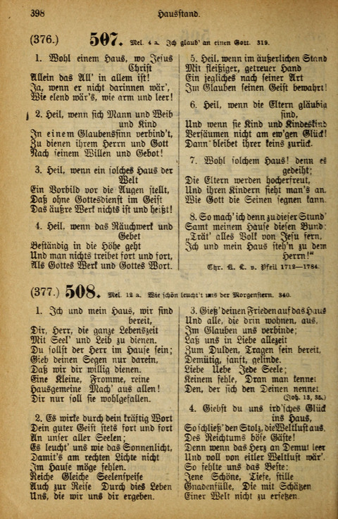 Gesangbuch der Bischöflichen Methodisten-Kirche: in Deutschalnd und der Schweiz page 398