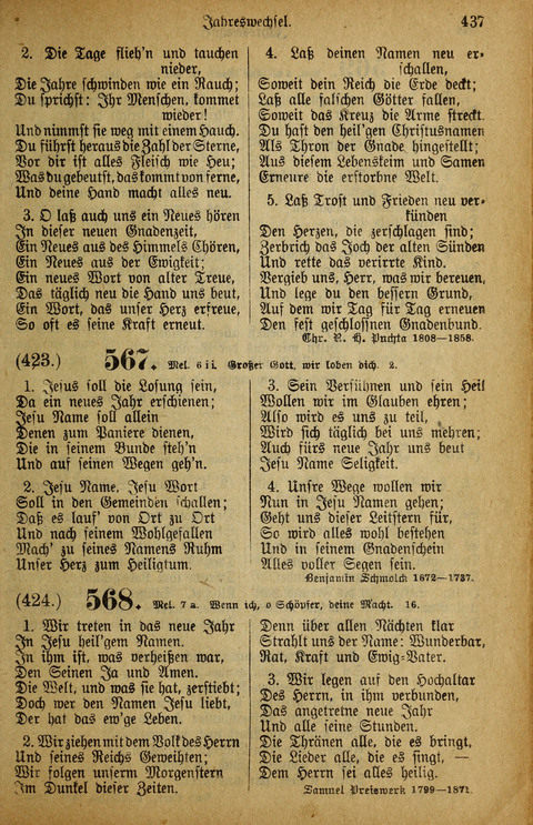Gesangbuch der Bischöflichen Methodisten-Kirche: in Deutschalnd und der Schweiz page 437